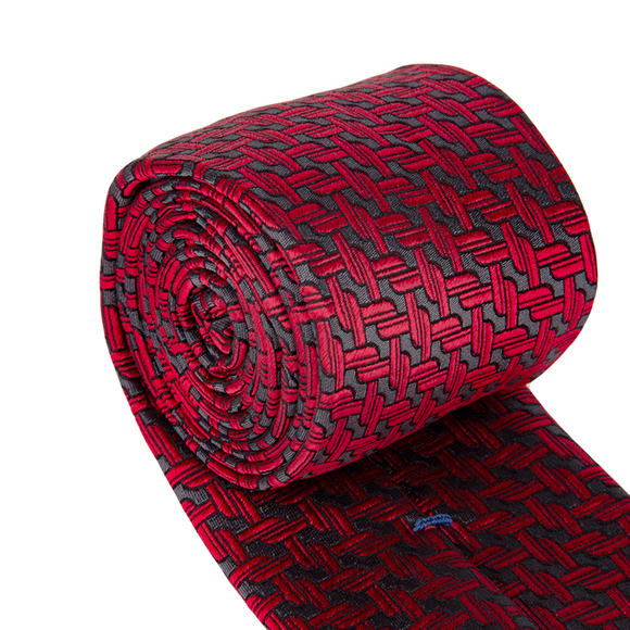 PENROSE DARK GRAY, DARK RED PAISLEY TIE | MENS - Picture 3 of 4